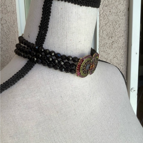Heidi Daus Swarovski crystal black bead necklace - Picture 3 of 5